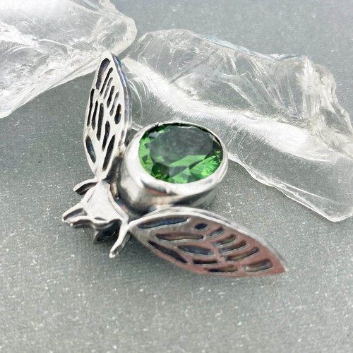 Alexandrite Cicada Pendant by Courtney Marie Jewelry