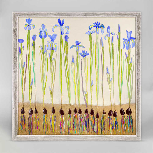 Dutch Irises by Eli Halpin - Austin Tx Artist! Mini Framed Canvas Print