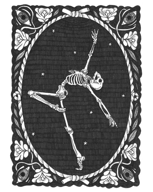 Skeleton Ballerina Print by Laura Clay + 11"x14"