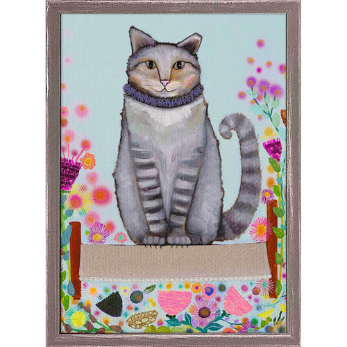 Feral Cat - Horace- Mini Framed Canvas Print by Eli Halpin