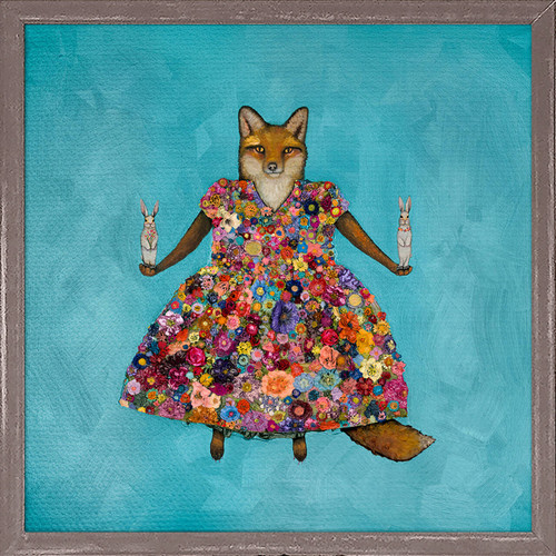 Fox Dress Mini Framed Canvas Print by Eli Halpin