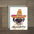 Fiesta Pug Birthday Card  by Stationery Bakery