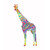 Colorful Giraffe Print by Emily Mercedes