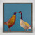 Pheasant & Goose Mini Framed Canvas Print in Blue by Eli Halpin