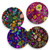 Colorful Ceramic Coasters - Set of 4  by Eli Halpin