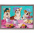 Add a little dose of pure adorableness to your decor with this piece! This wall art features three corgis having a tea party and enjoying their pastries, sandwiches and cupcakes.