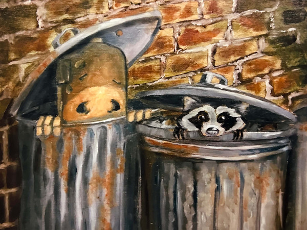 Trash Panda Bot - Robots in Rowboats by Lauren Briere + Paper Print