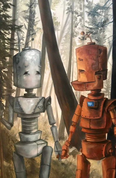 Redwoods Bot - Robots in Rowboats by Lauren Briere + Paper Print