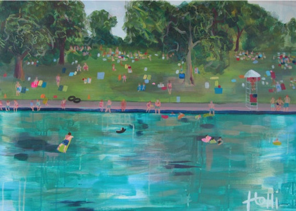 Barton Springs Pool Print by Holli Hartman