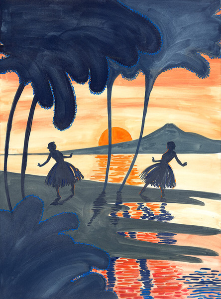 Hula at Sunset Print by Emily Mercedes + 11" x 14"