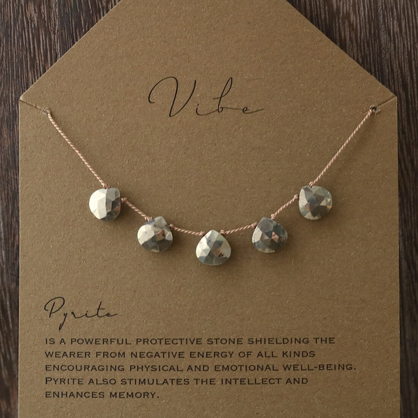 Pyrite Drop Necklace by VIBE
