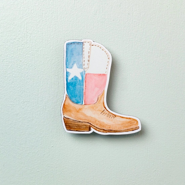 Texas Flag Boot Stickers by Kathyphantastic