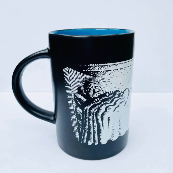 Work from Home Eyebeam Mug by Sam Hurt