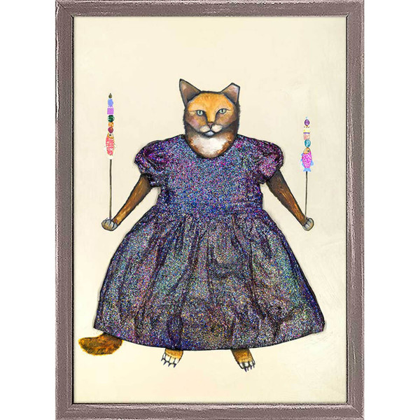 Cat in Gown Print by Eli Halpin - Austin Tx Artist
Mini Framed Canvas Print