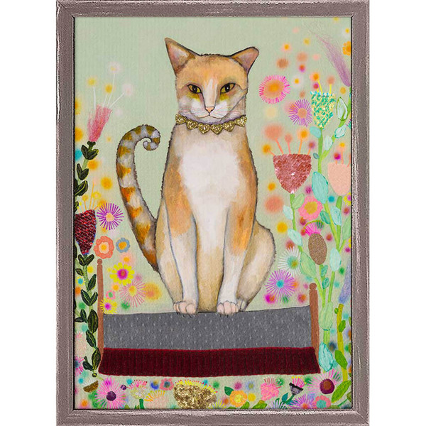 Feral Cat - Patricia- Mini Framed Canvas Print by Eli Halpin