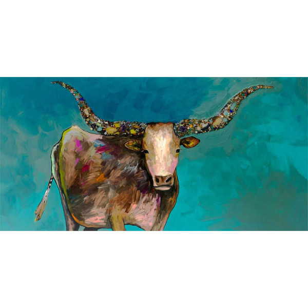 A strong and proud cattle king with a one-of-a-kind pattern to decorate your walls!