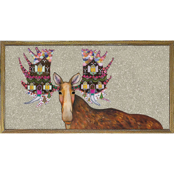 Peppermints and cookies embellish the antlers of Eli Halpin's marvelous sugarcoated woodland piece!