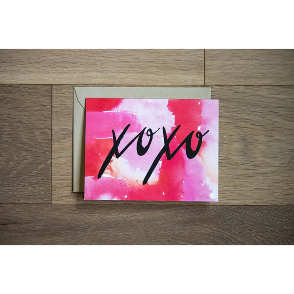 Happy Valentines Day Card + XOXO by Stationery Bakery