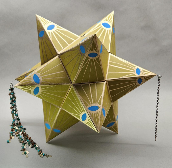 The Great Stellated Dodecahedron. Traditionally representing the Universe or Aether. One of Five Platonic Solids found in Sacred Geometry.