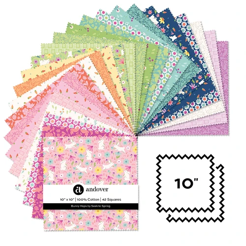 Bunny Hops - 10 Inch Square - 42 Cuts Each