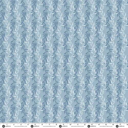 Midnight Garden by Stacie Mar Starlit Vines Steel Blue