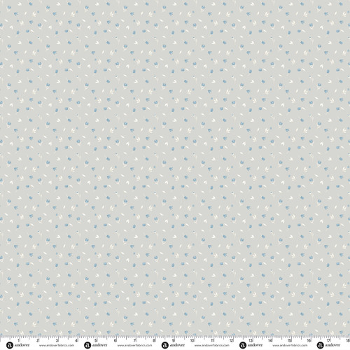 Midnight Garden by Stacie Mar Moonlit Petals Dusty Grey