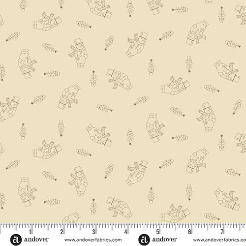 Snow Flurry by Laundry Basket Quilts Snowman Cream
