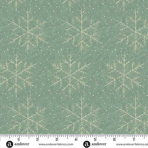 Jingle Bell by Laundry Basket Quilts Snowfall Vintage Blue