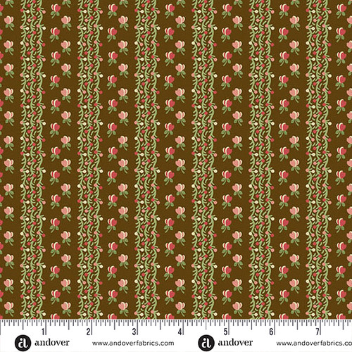 Jingle Bell by Laundry Basket Quilts Fairy Lights Dark Chocolate