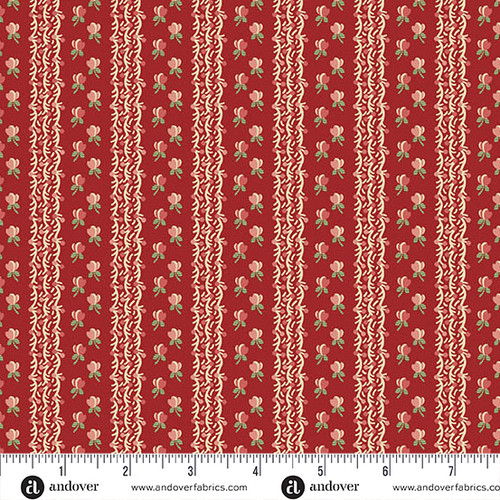 Jingle Bell by Laundry Basket Quilts Fairy Lights Cranberry