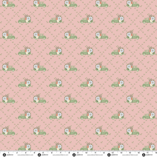 Backroad Blooms by The Quilted Cow Papa's Truck Dusty Rose