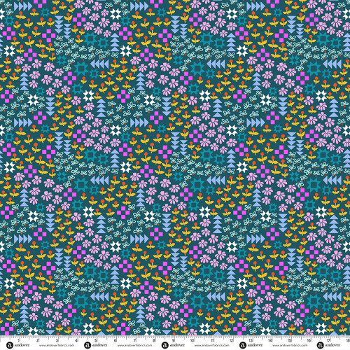 Patchwork and Petals by KP Creates Patchwork and Petals Midnight Teal