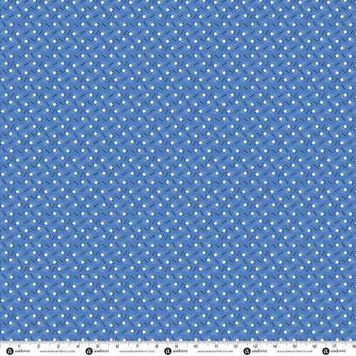 Red White and Blue by Andover Fabrics Star Bud Blue