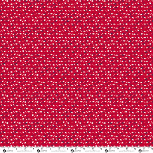 Red White and Blue by Andover Fabrics Star Bud Red