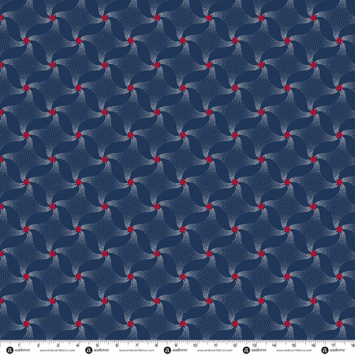 Red White and Blue by Andover Fabrics Sparklers Navy