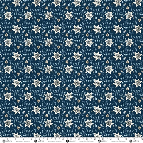 Independence Garden by Tiffany Lauren Copperplate Petals Indigo