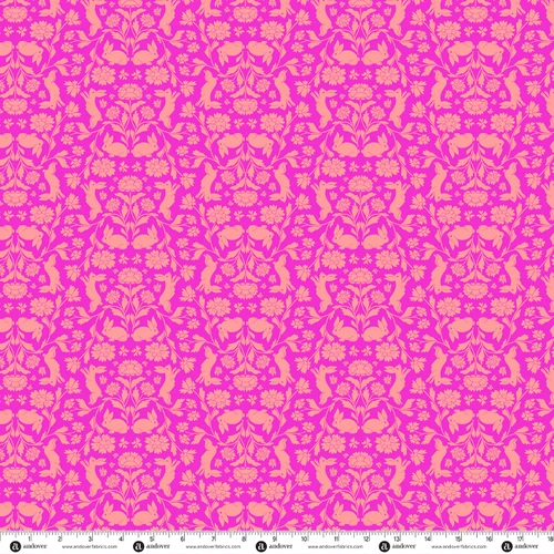 Bunny Hops by Seek to Spring Reflecting Rabbit Fuchsia