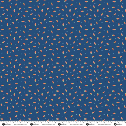 Bunny Hops by Seek to Spring Carrot Patch Bright Navy