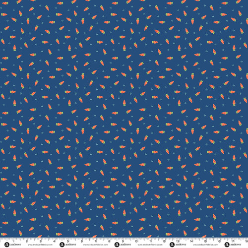 Bunny Hops by Seek to Spring Carrot Patch Bright Navy