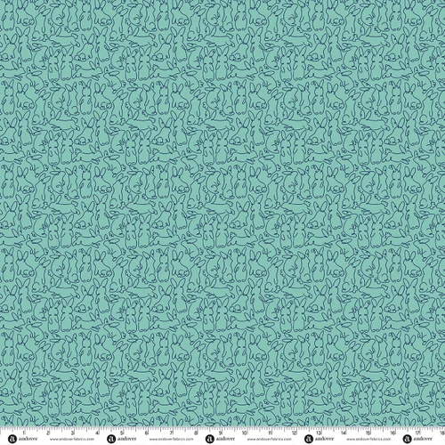 Bunny Hops by Seek to Spring Bunny Loops Turquoise