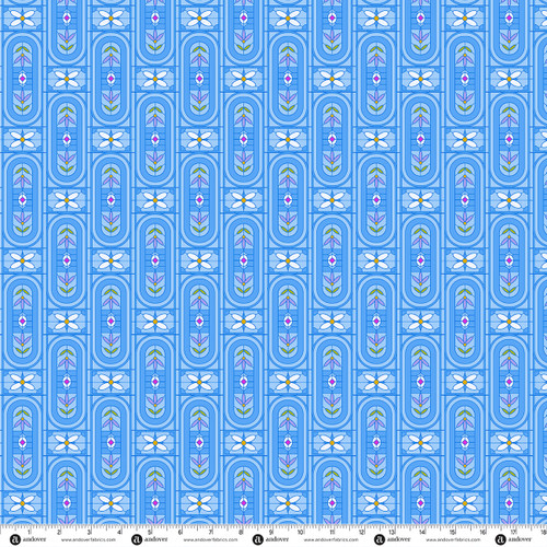 Sun Print 2027 by Alison Glass Arts and Crafts Blue