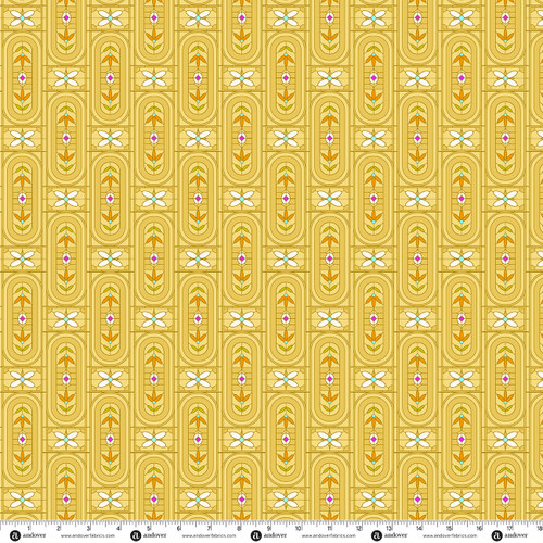 Sun Print 2027 by Alison Glass Arts and Crafts Yellow