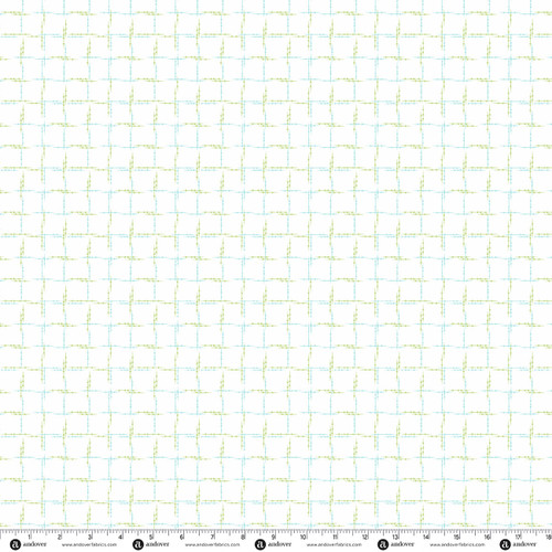 Level Up by Andover Fabrics Spindle Plaid White