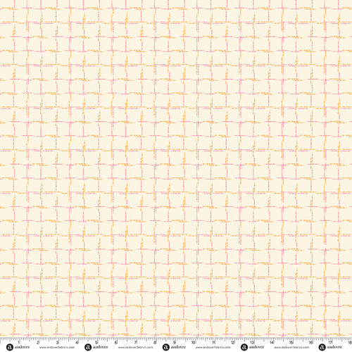 Level Up by Andover Fabrics Spindle Plaid Ivory