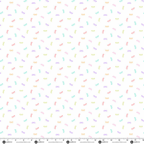 Level Up by Andover Fabrics Eyeware White
