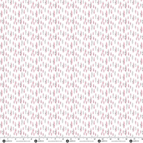 Level Up by Andover Fabrics Feathered Pink