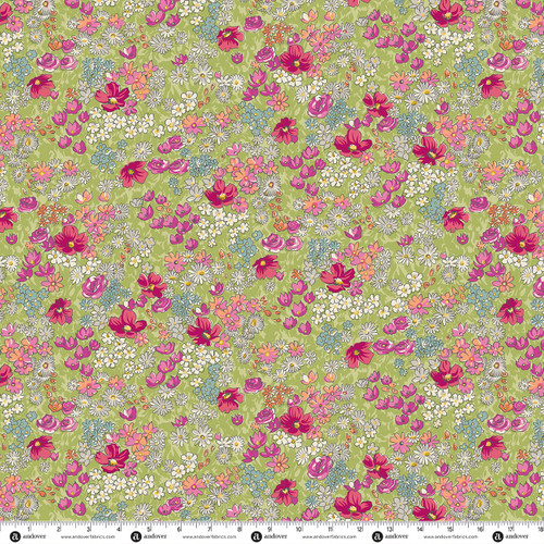 Groovy Garden by Renee Nanneman Mod Meadow Leaf Green