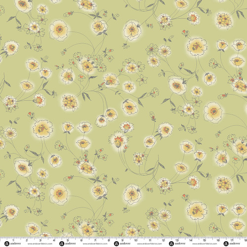 Groovy Garden by Renee Nanneman Daisy  Chain Leaf Green