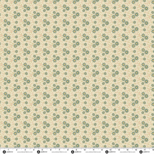 Eleni by Laundry Basket Quilts Daisy Dance Almond Mint
