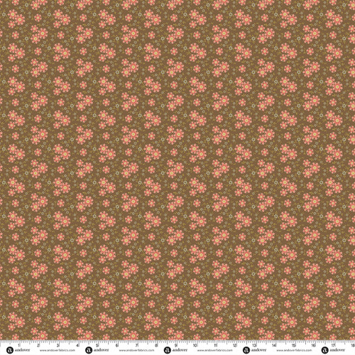 Eleni by Laundry Basket Quilts Daisy Dance Olive Brown